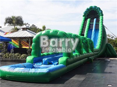 Summer Fun Play Green Commercial Slip And Slide Inflatable For Backyard BY-SNS-045